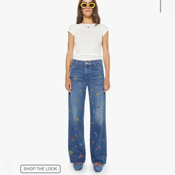 MOTHER Blue Floral Jeans - Picture 4 of 4